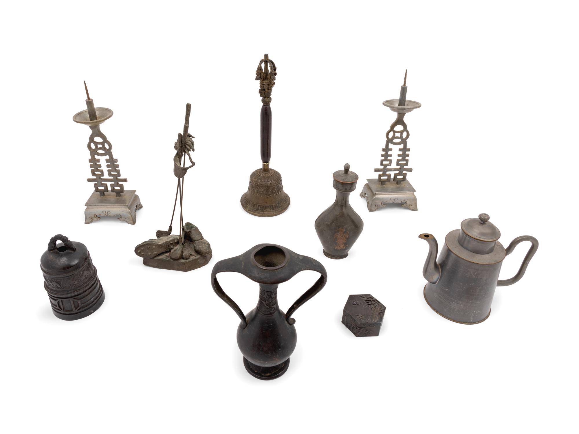 A Group of Nine Chinese Metal Articles