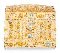 A Polychrome-Decorated Metal-Mounted Trunk