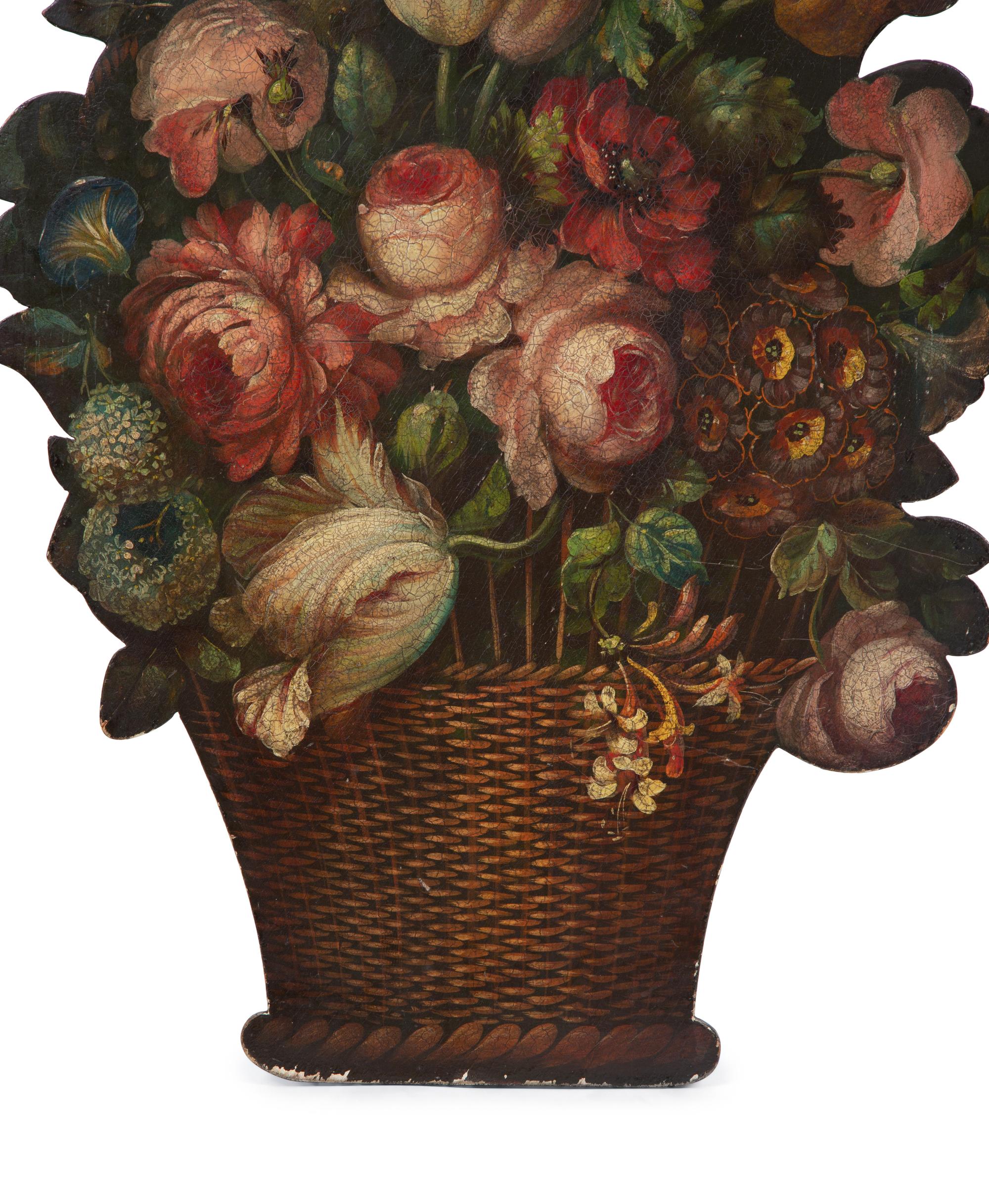 An English Polychrome Painted Dummy Board