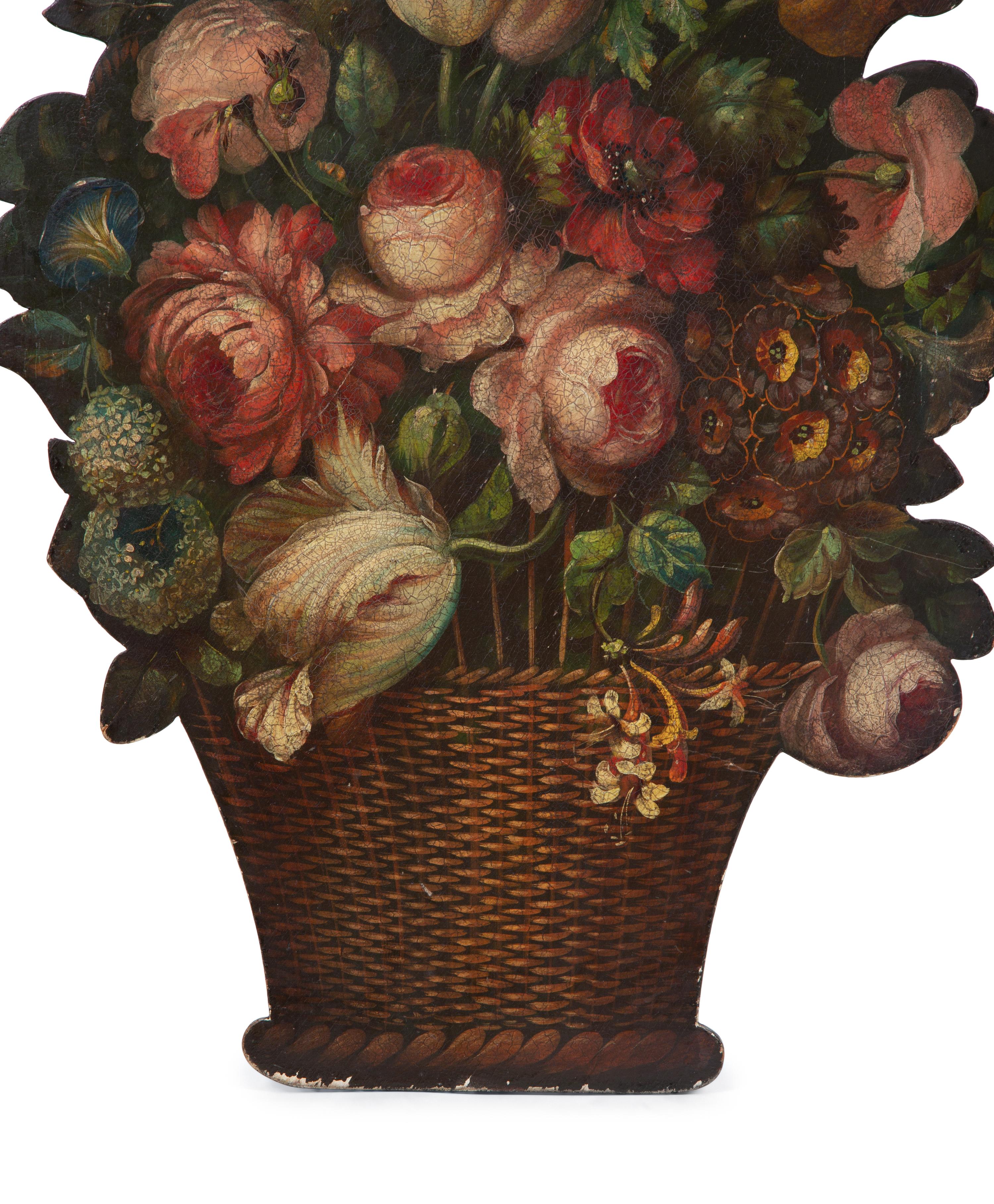 An English Polychrome Painted Dummy Board