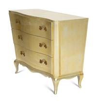 A Louis XV Style Gilt Metal-Mounted Silvered Secretaire Commode
