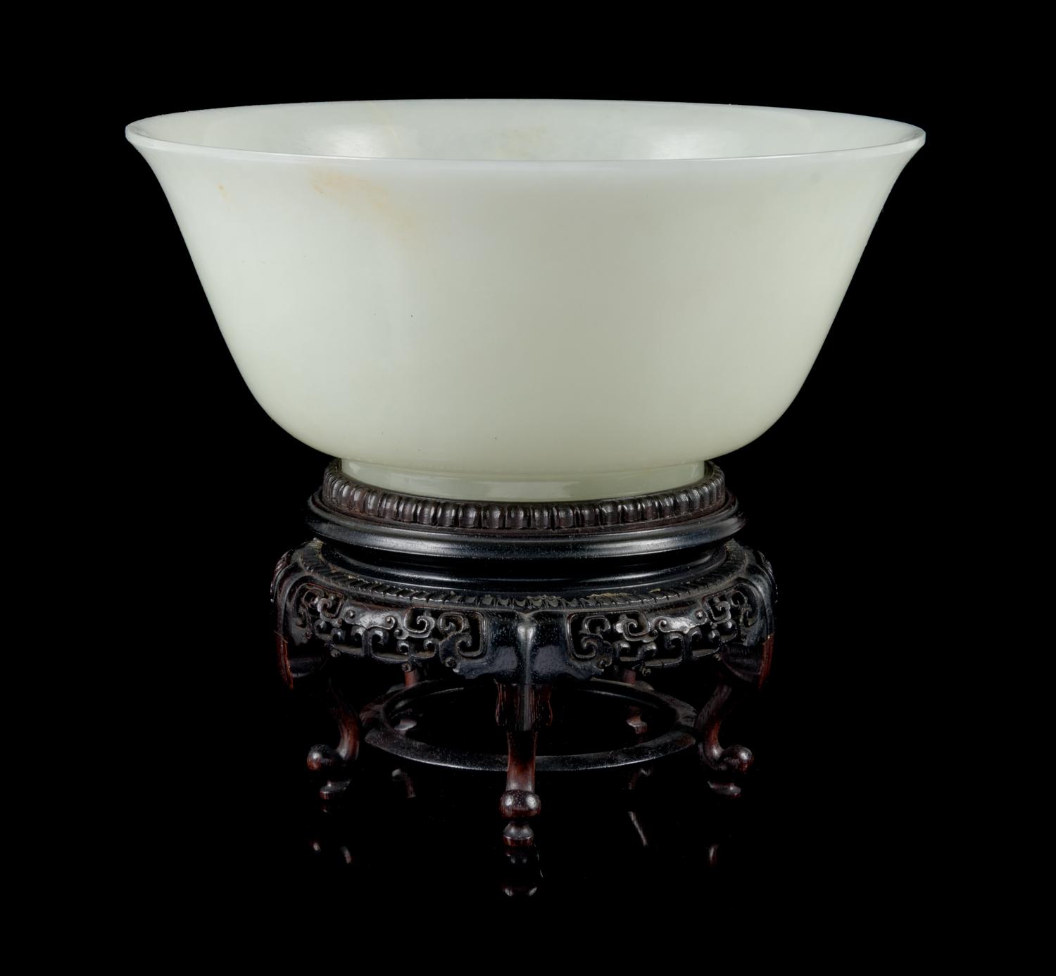 A Pale Celadon Jade Bowl Diameter 6 1/2 inches. — 18TH CENTURY