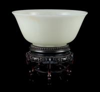 A Pale Celadon Jade Bowl Diameter 6 1/2 inches. — 18TH CENTURY