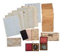 [GOLD RUSH]. Extensive California Gold Rush archive of William J. Jewell (1818-1885) including letters, diaries, and photographs, ca. 1852-1853.