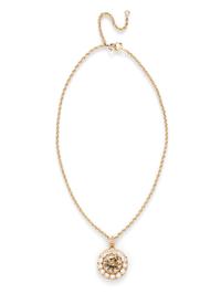 BROWN DIAMOND AND DIAMOND PENDANT NECKLACE