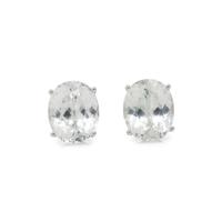 COLORLESS ZIRCON STUD EARRINGS