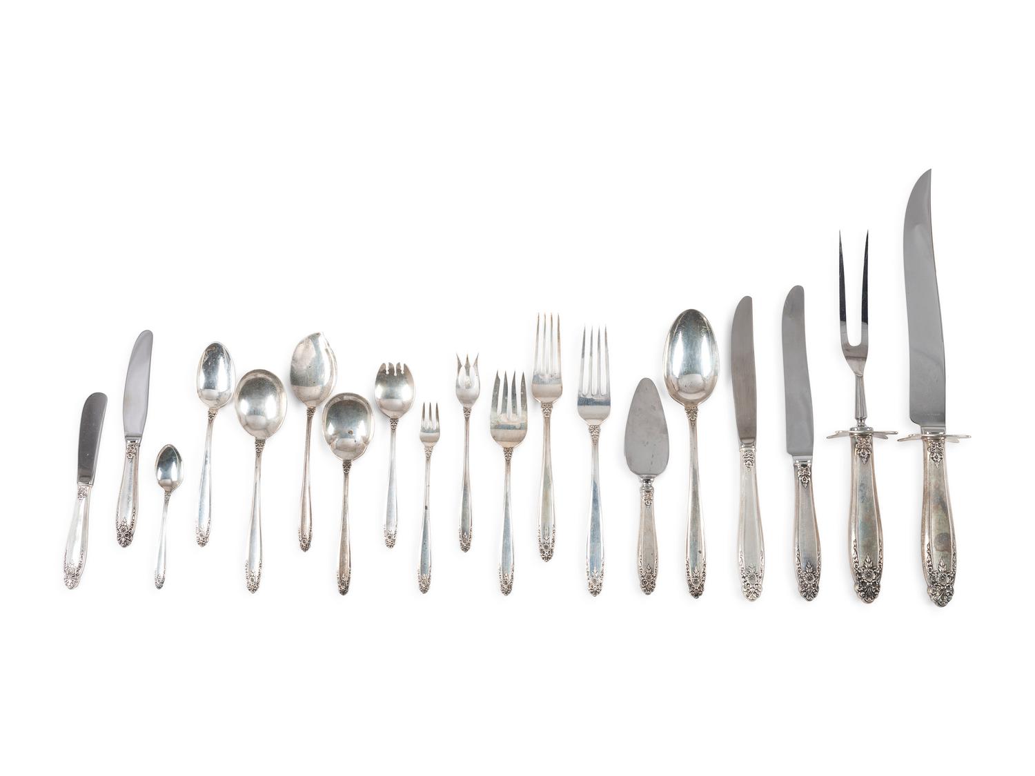 An International Silver Co. Silver Flatware Service