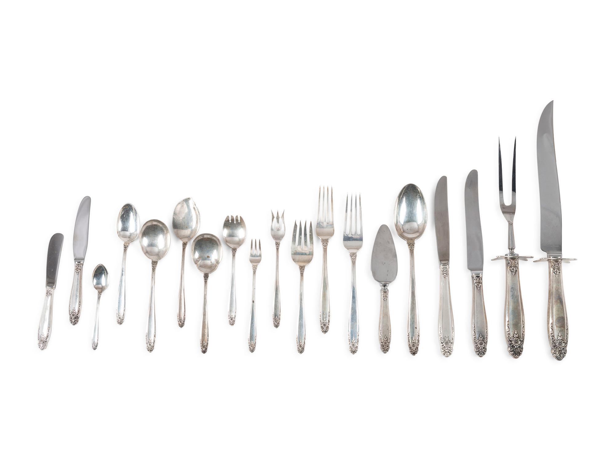 An International Silver Co. Silver Flatware Service