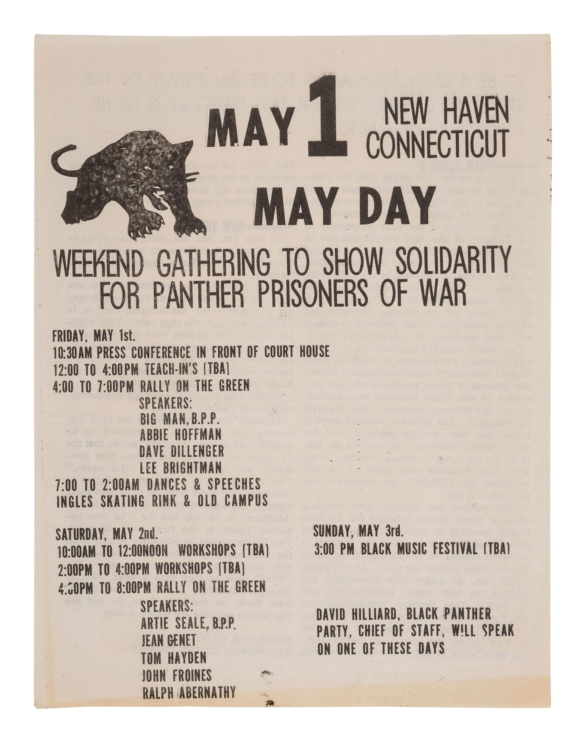 [BLACK PANTHERS]. A group of 2 flyers associated with the "Panther 21,"comprising:
