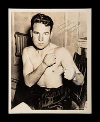 A Group of Assorted Boxing Champion Signed Autograph Items Including Sugar Ray Leonard,