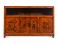 A Chinese Export Paint-Decorated Serving Cabinet