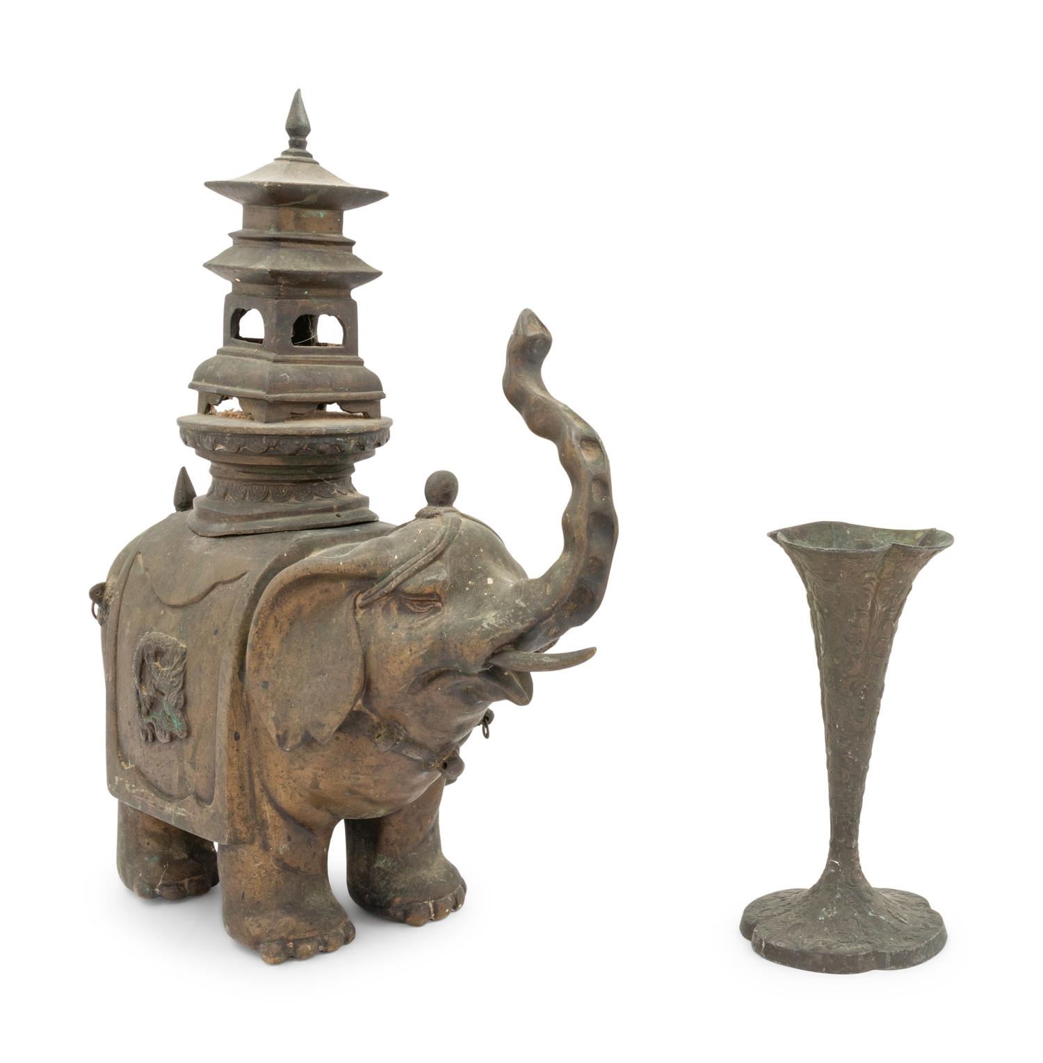 Two Japanese Bronze Articles