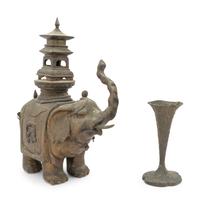 Two Japanese Bronze Articles