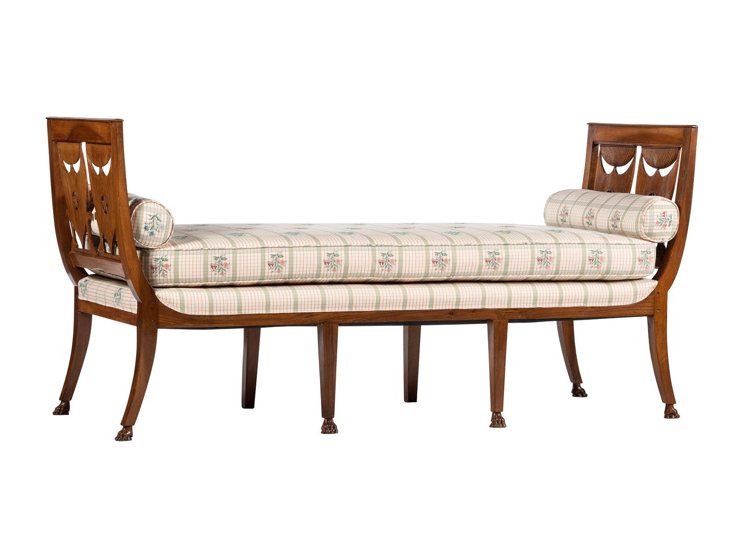 A Russian Neoclassical Style Chestnut Daybed