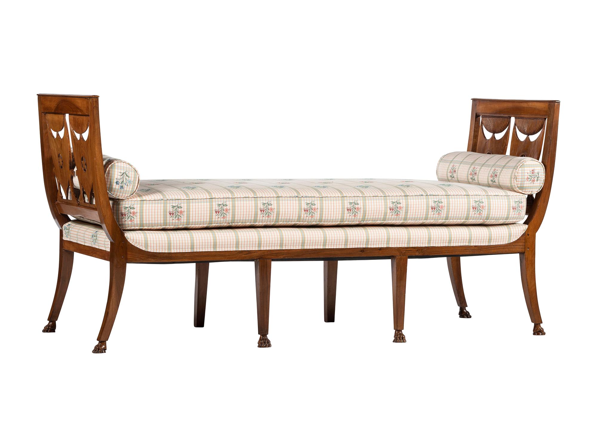 A Russian Neoclassical Style Chestnut Daybed