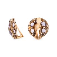 AMETHYST AND YELLOW GOLD EARRINGS