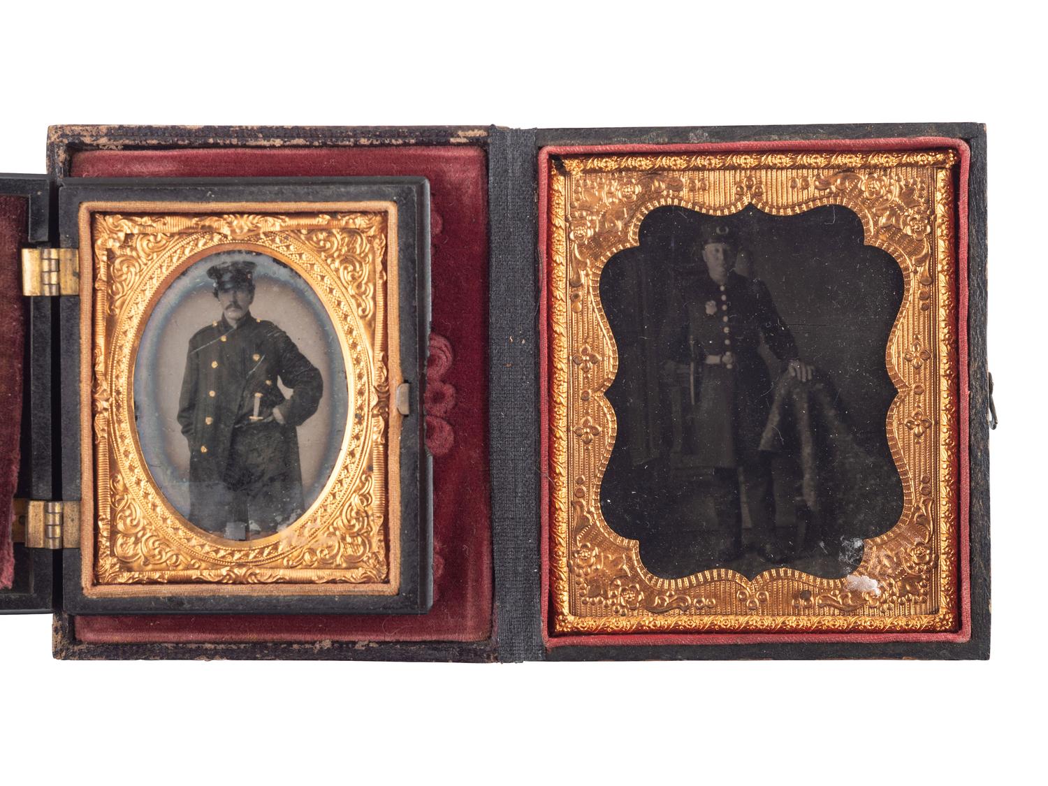 [EARLY PHOTOGRAPHY] -- [OCCUPATIONAL]. A group of 17 photographs of policemen, including: