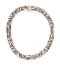 BICOLOR GOLD, AND DIAMOND COLLAR NECKLACE