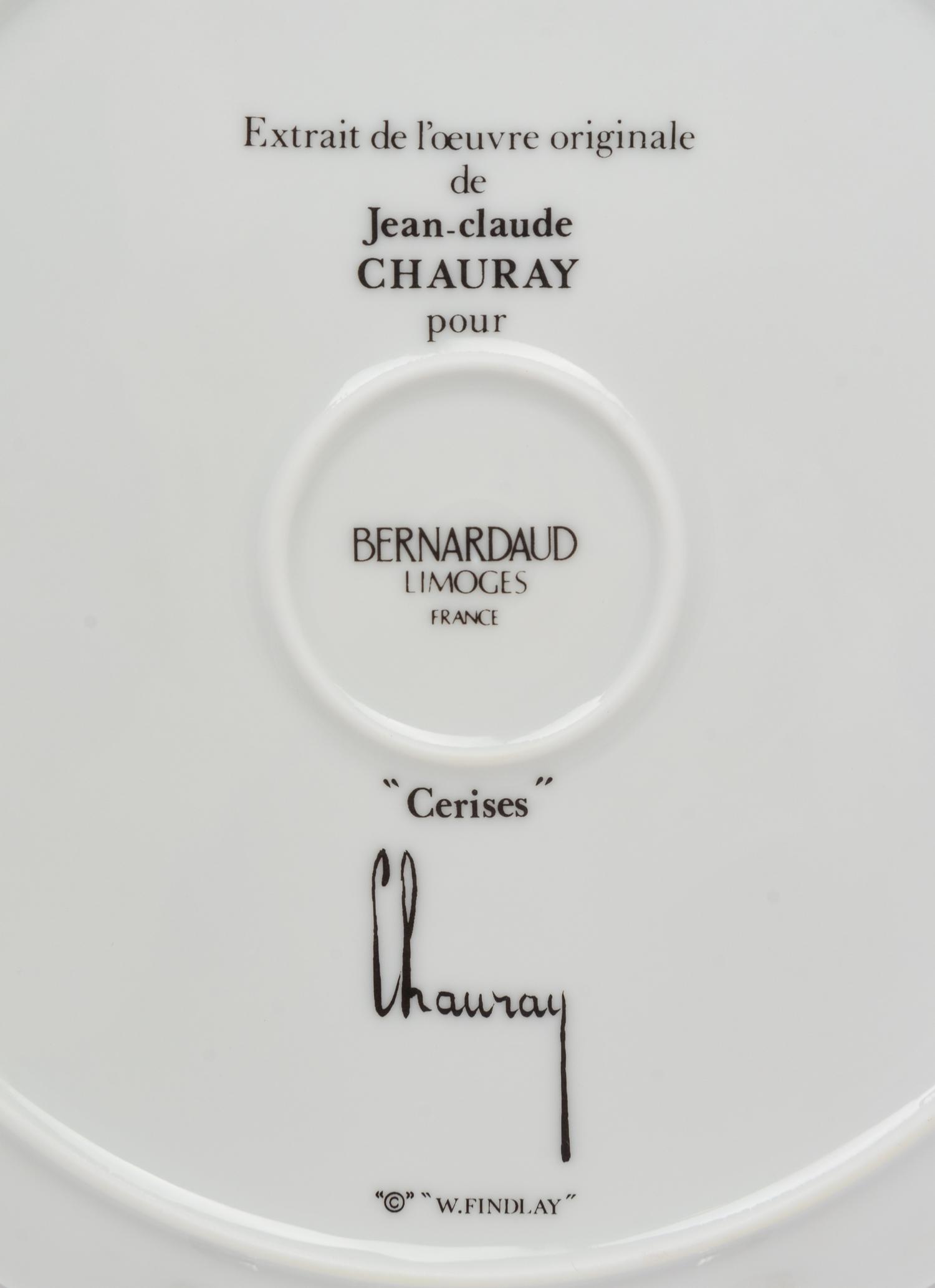 A Porcelain Dessert Service by Jean-Claude Chauray for Bernardaud Limoges