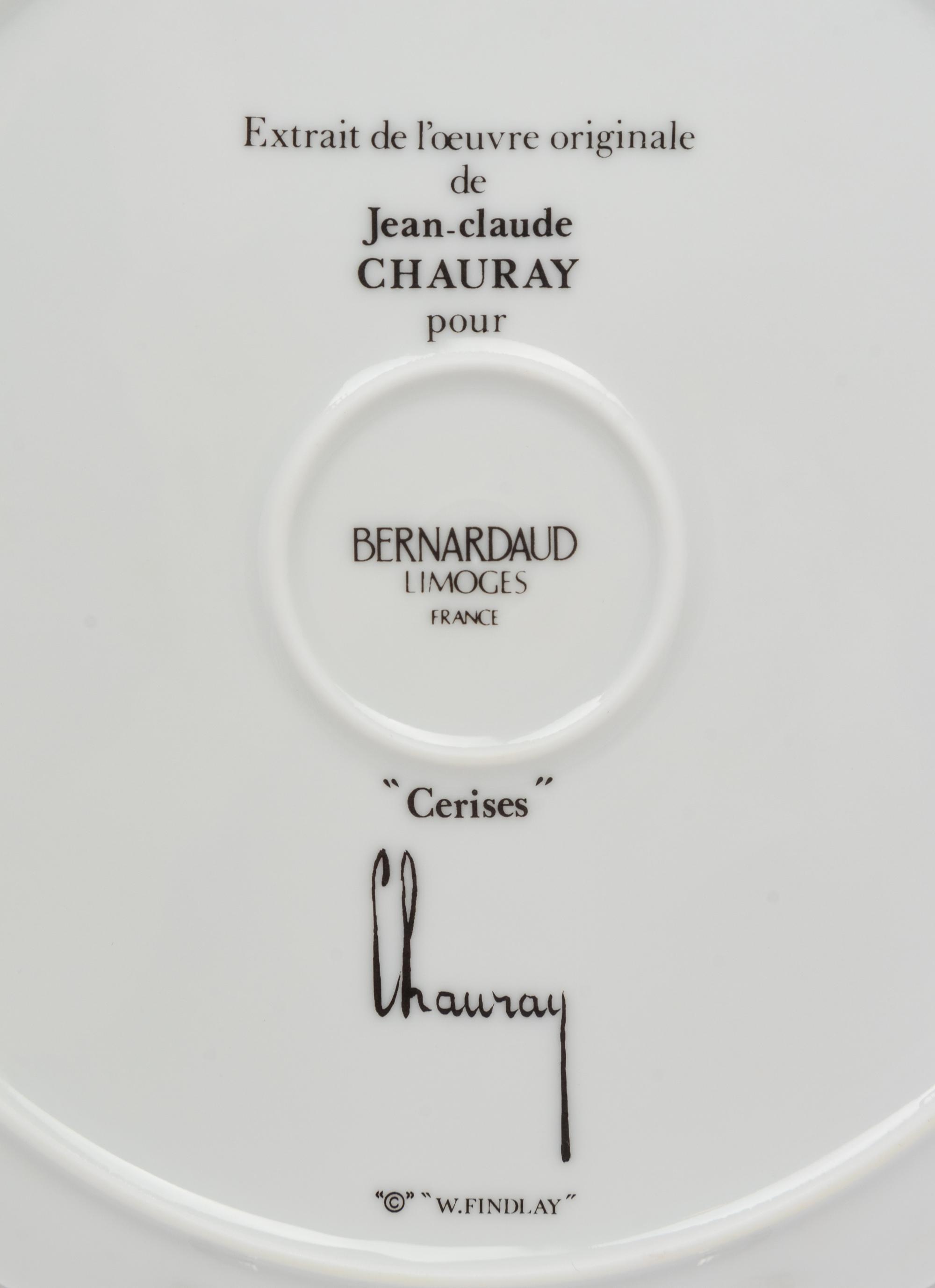 A Porcelain Dessert Service by Jean-Claude Chauray for Bernardaud Limoges