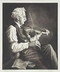 Jackson Lee Nesbitt (American, 1913–2008) - Old Man with Violin