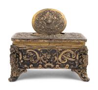 A German Silver-Gilt Singing Bird Automaton Box