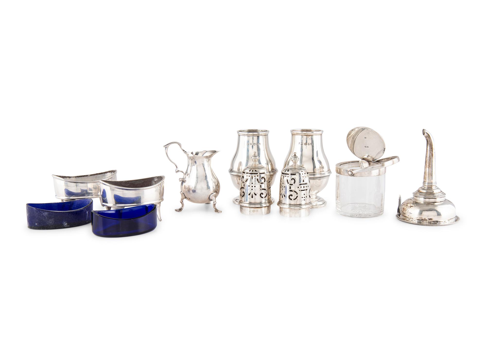 A Group of English Silver Tableware