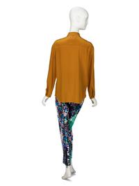 PRADA, SILK BLOUSE & PRINTED PANTS