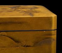 A Japanese Gold Lacquer Rectangular Stationary Box, Bunko