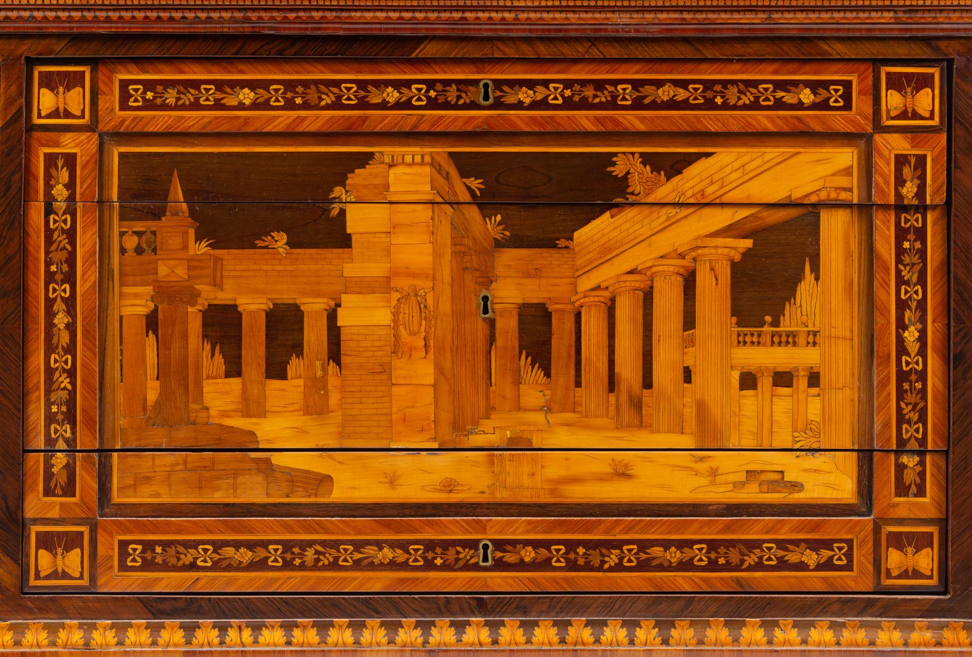 A North Italian Neoclassical Marquetry Commode