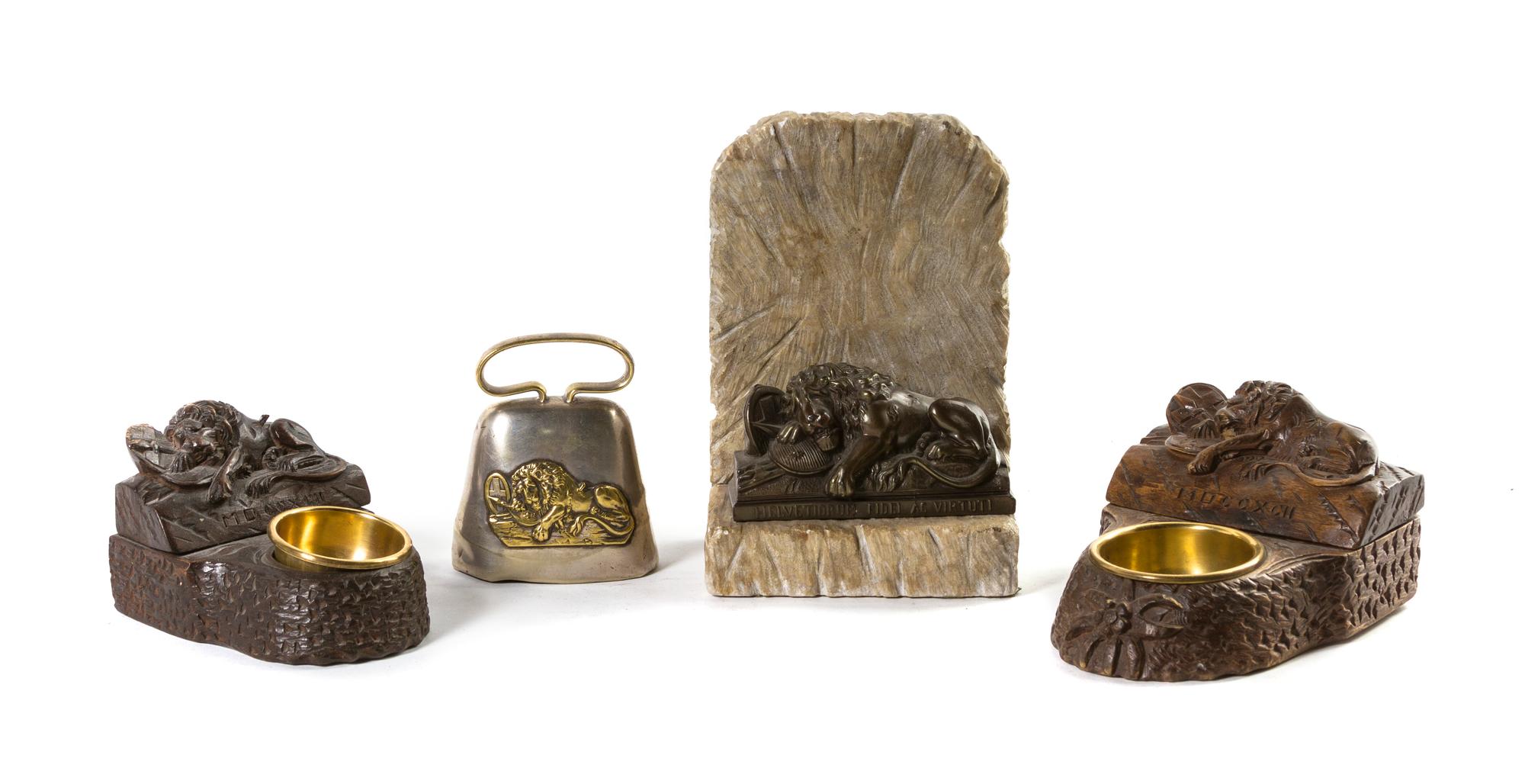 A Collection of Five Decorative Articles, Width of widest 4 inches.