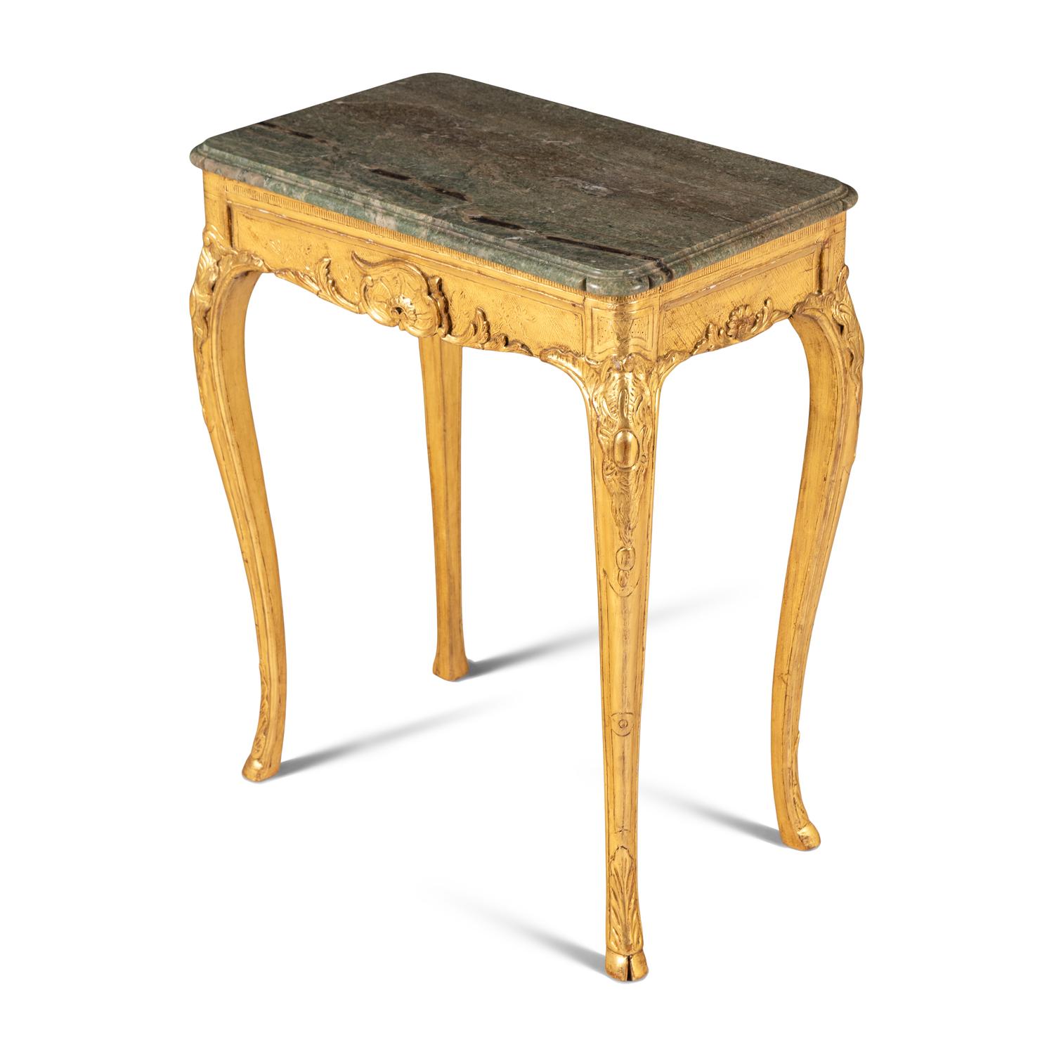 A George II Style Giltwood and Marble-Top Occasional Table