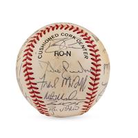 A 1995 World Series Champions Atlanta Braves Team Signed Autograph Baseball (Beckett Authentication Services Letter of Authenticity)