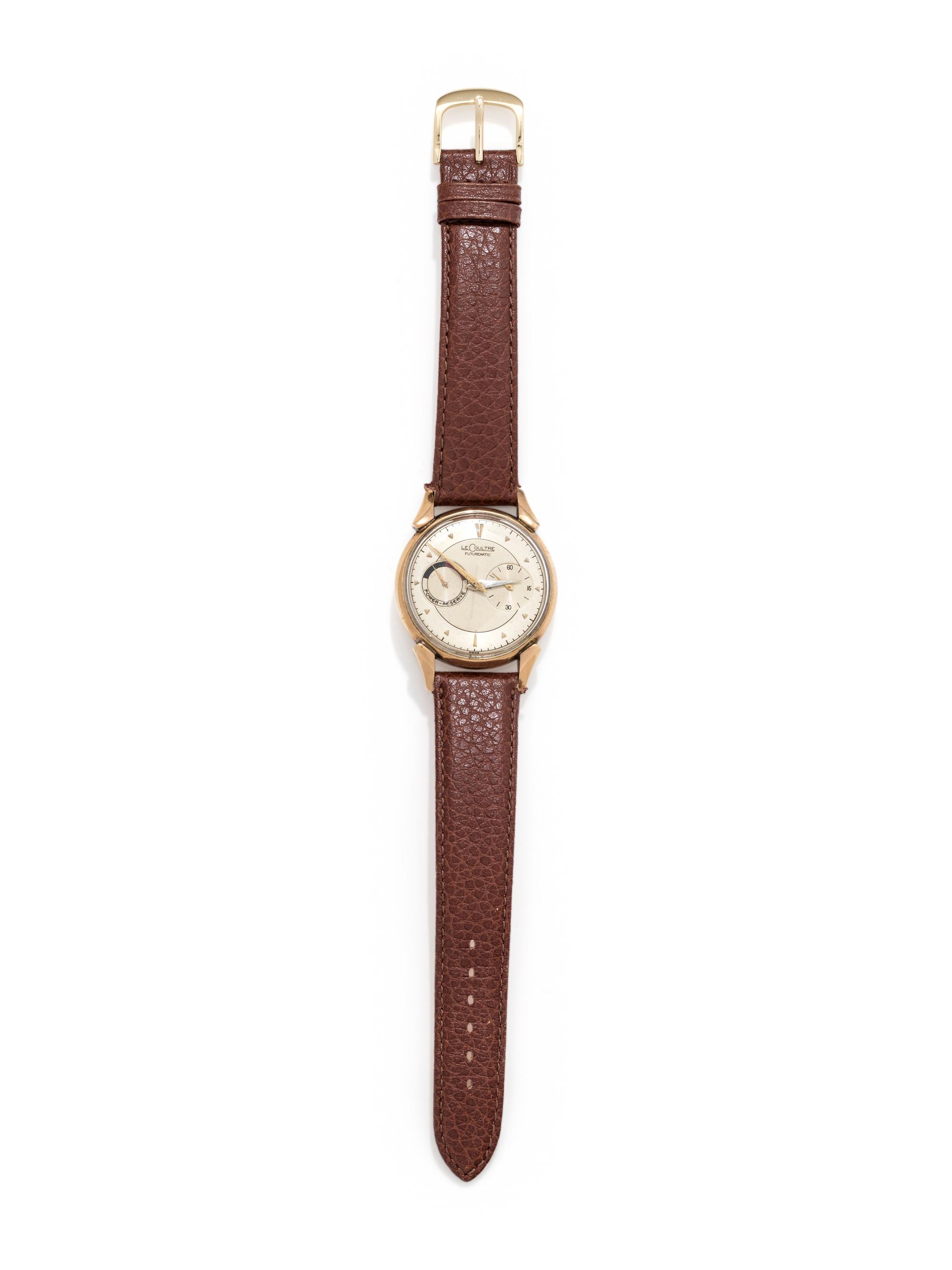 JAEGER-LeCOULTRE, VINTAGE, 10K GOLD-FILLED 'FUTUREMATIC' WRISTWATCH