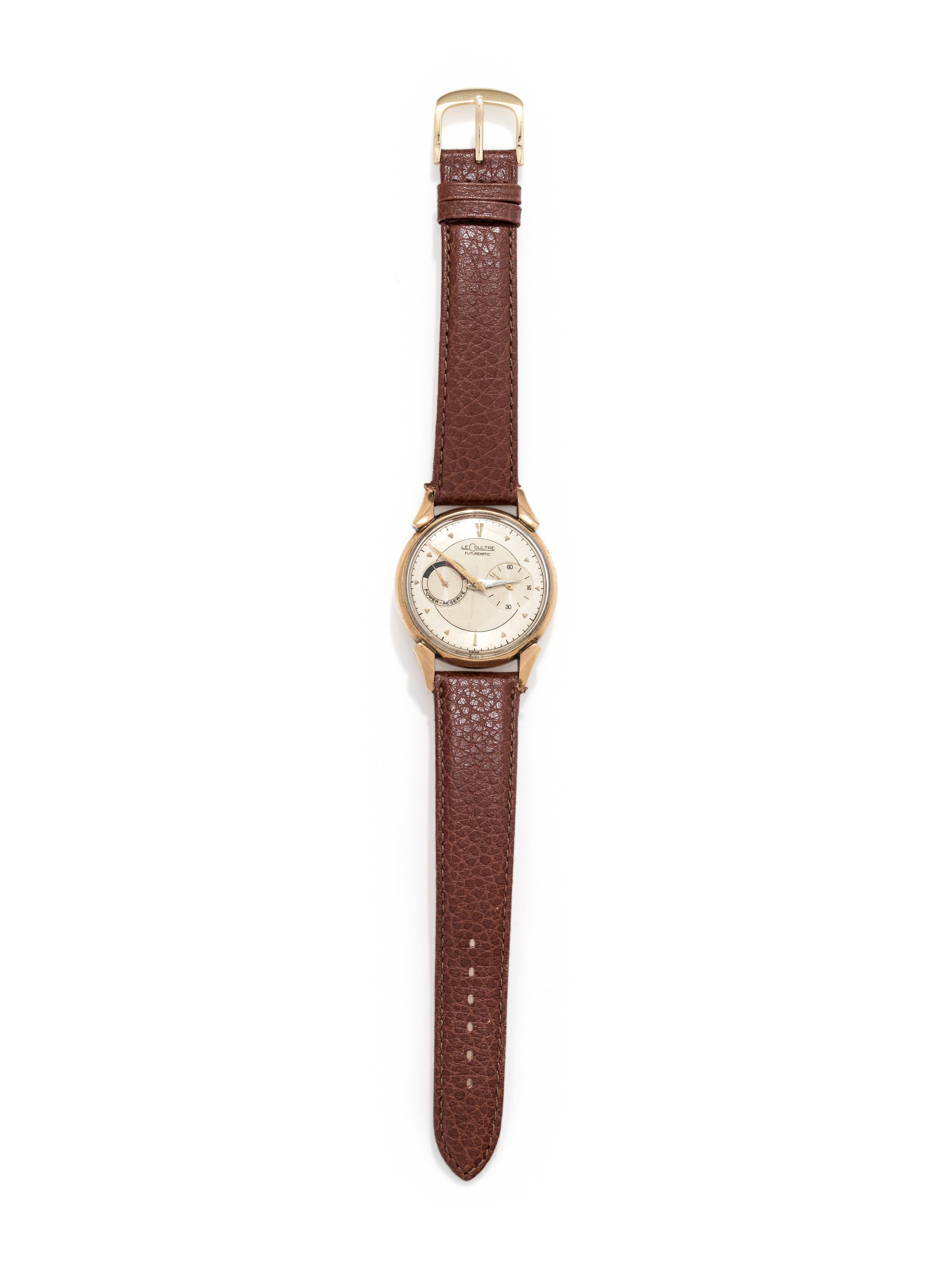 JAEGER-LeCOULTRE, VINTAGE, 10K GOLD-FILLED 'FUTUREMATIC' WRISTWATCH
