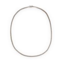 Diamond and White Gold Line Necklace