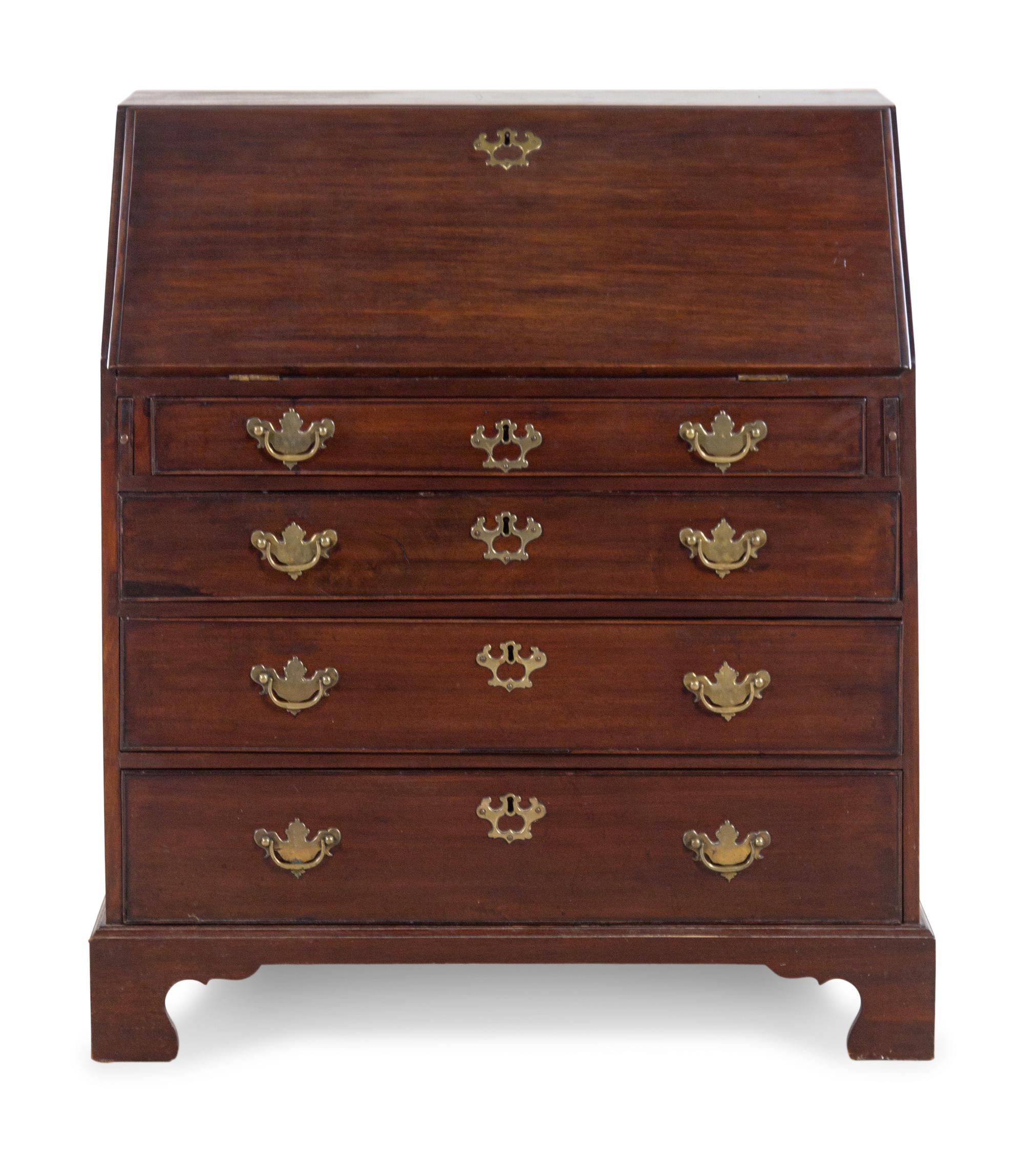 A George III Mahogany Slant-Front Desk