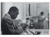 [EARLY PHOTOGRAPHY] -- [MUSIC]. HOEFFLER, Paul (1937-2005), photographer. A group of 2 photographs of jazz musicians. Ca 1960s.