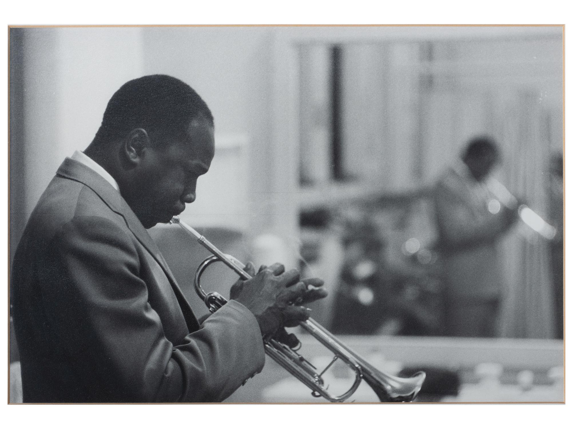 [EARLY PHOTOGRAPHY] -- [MUSIC]. HOEFFLER, Paul (1937-2005), photographer. A group of 2 photographs of jazz musicians. Ca 1960s.