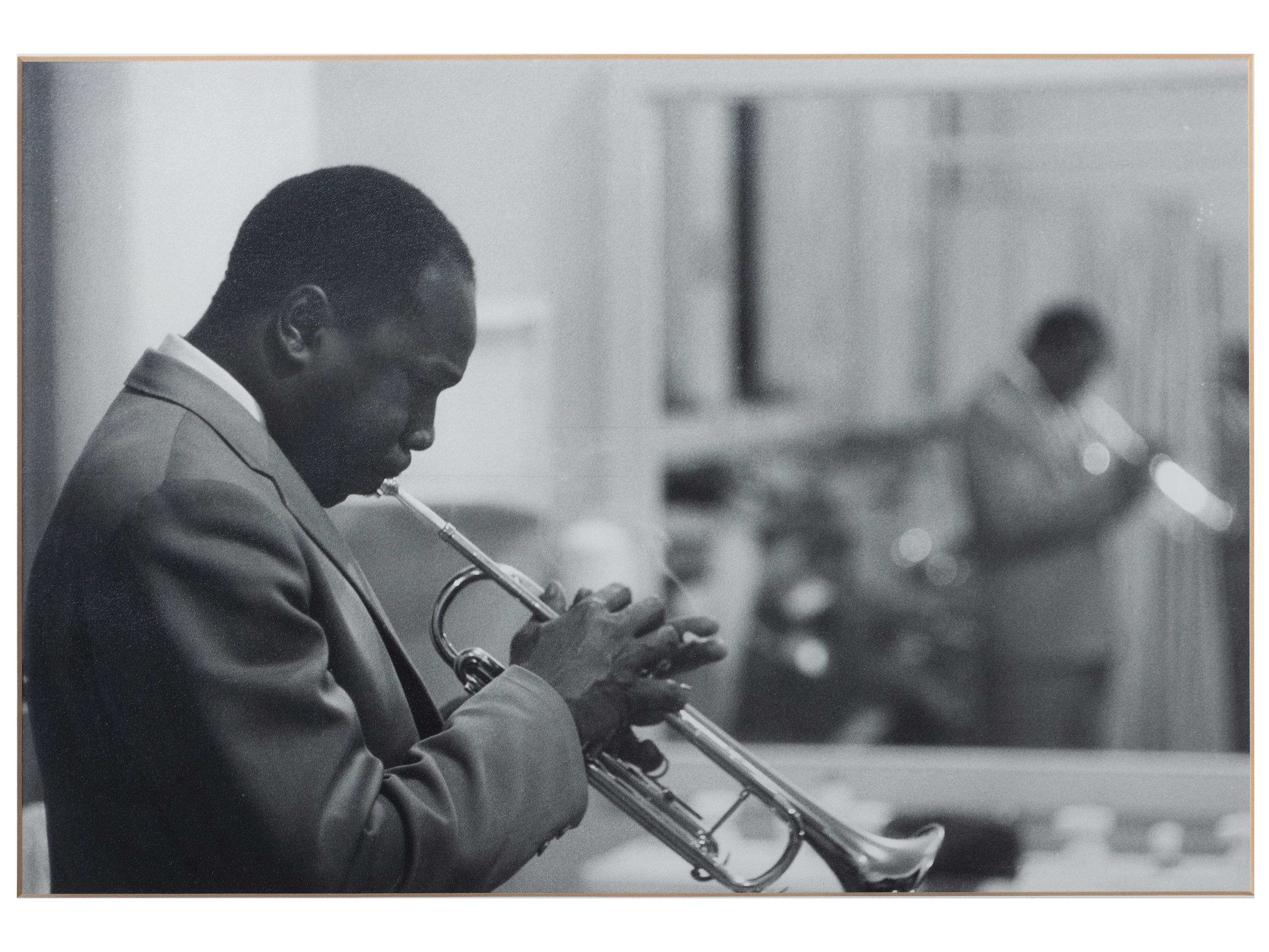 [EARLY PHOTOGRAPHY] -- [MUSIC]. HOEFFLER, Paul (1937-2005), photographer. A group of 2 photographs of jazz musicians. Ca 1960s.