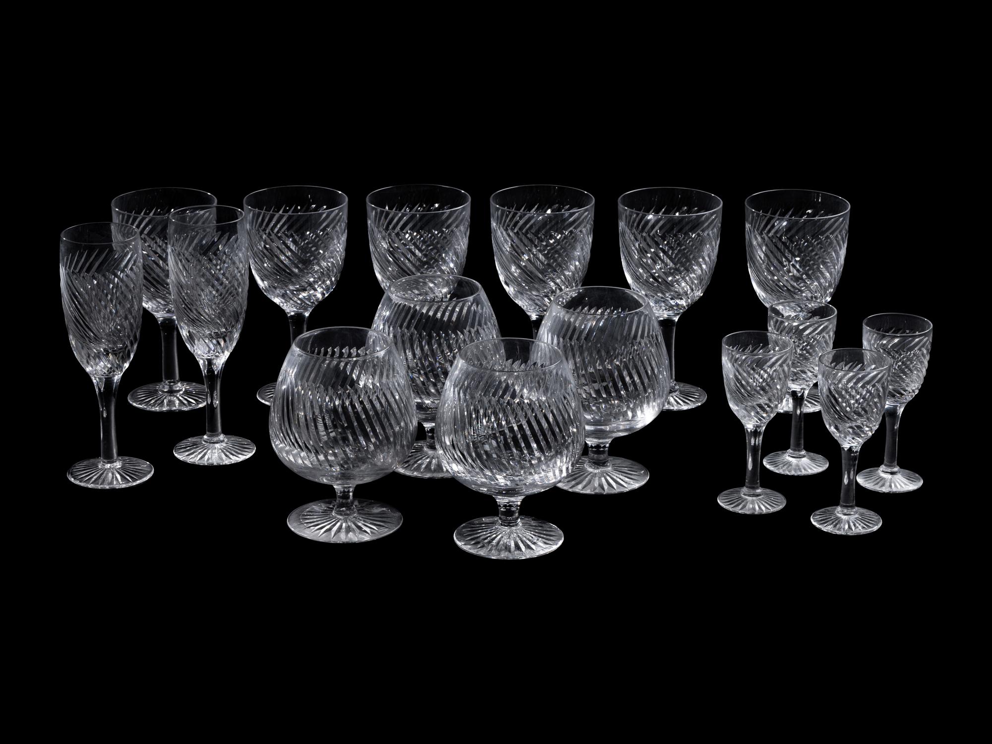 A Set of English Glass Stemware