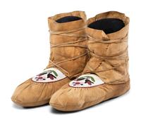 Northern Cree Beaded Hide Moccasins