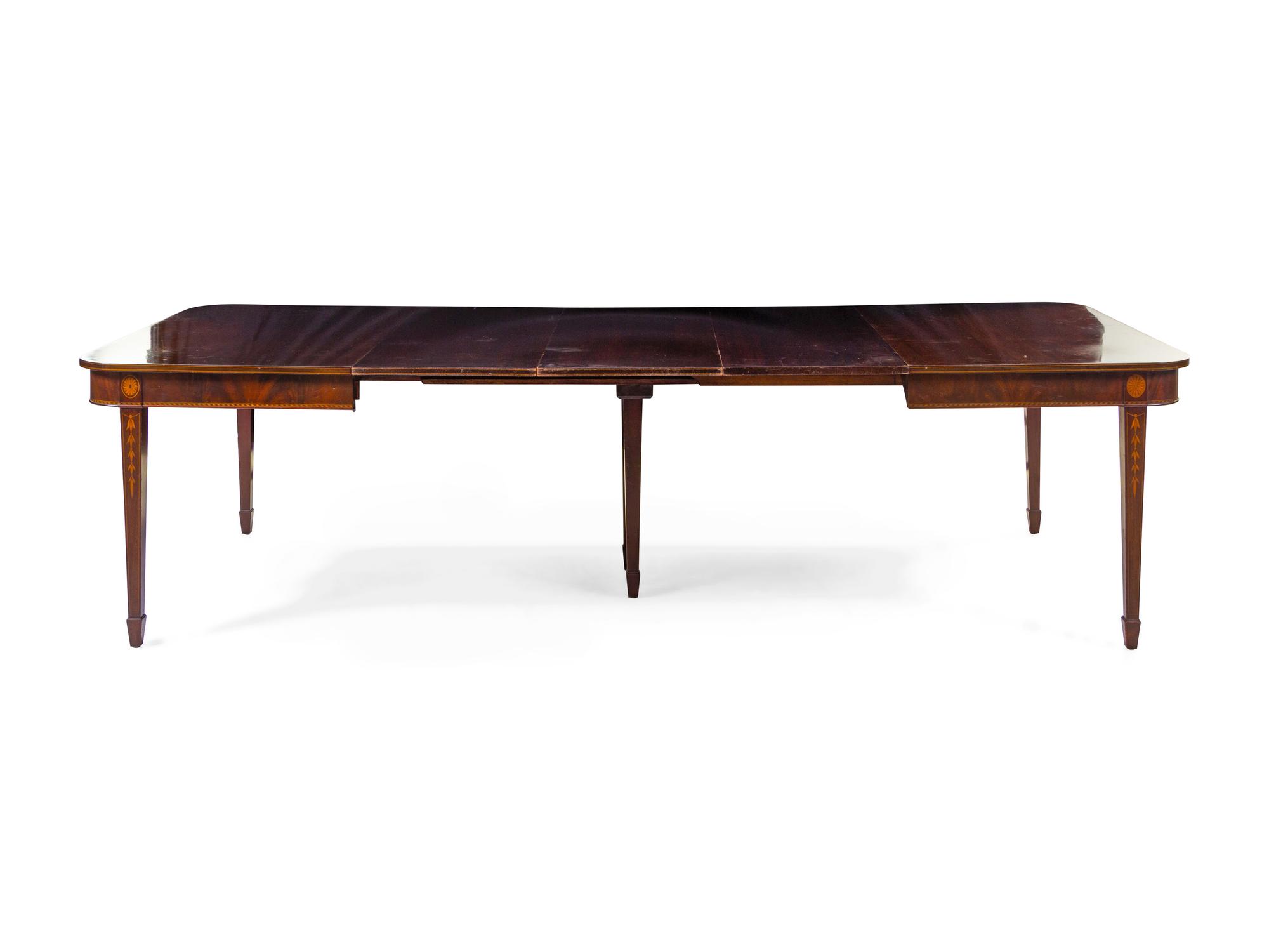 A George III Style Mahogany Dining Table — POTTHAST BROS., BALTIMORE, MD, EARLY 20TH CENTURY