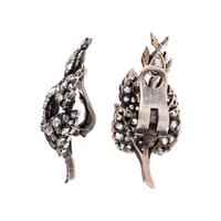 ANTIQUE, DIAMOND LEAF EARCLIPS
