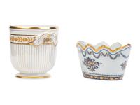 Two Vista Allegre Porcelain Cache Pots