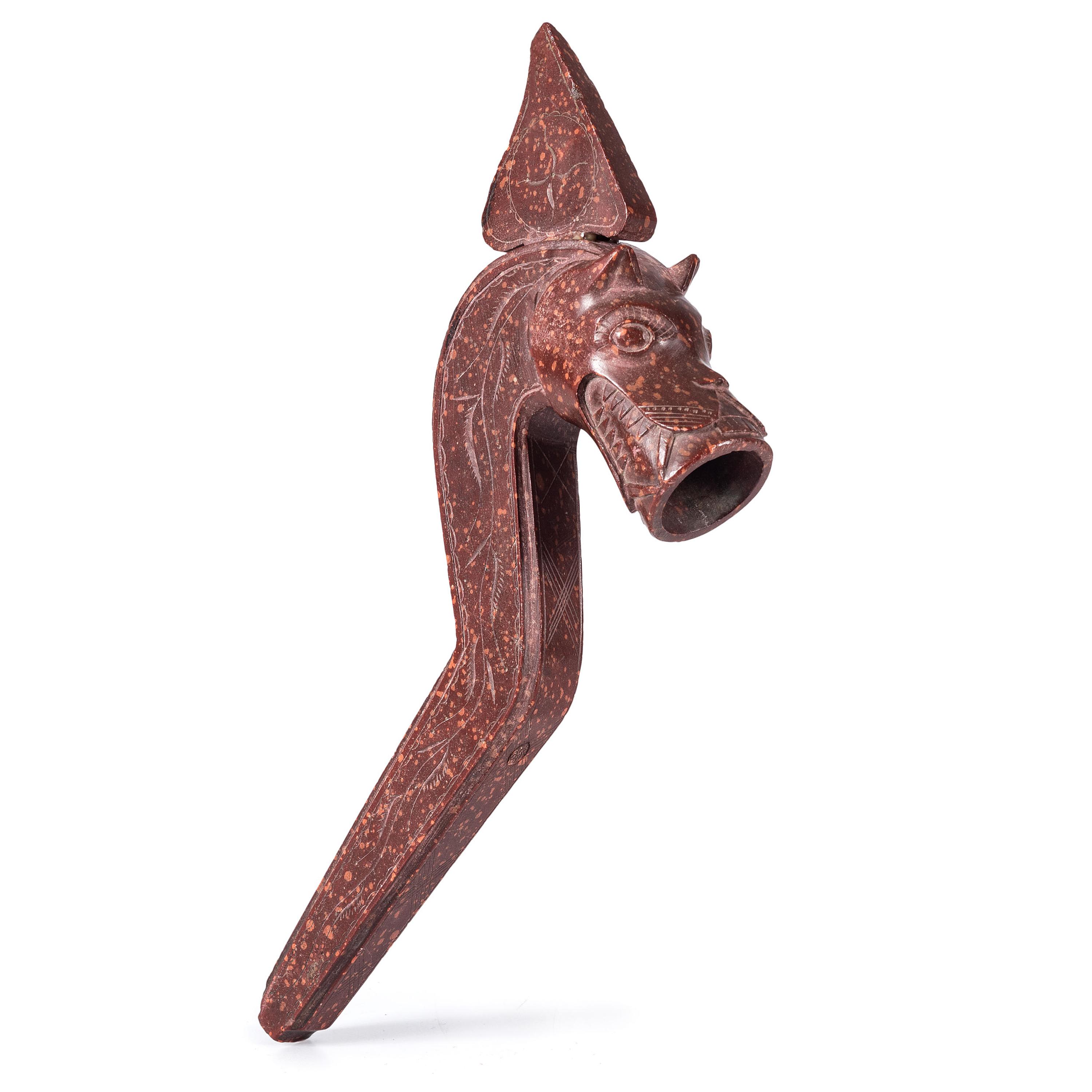 Western Great Lakes Catlinite "Monster" Pipe