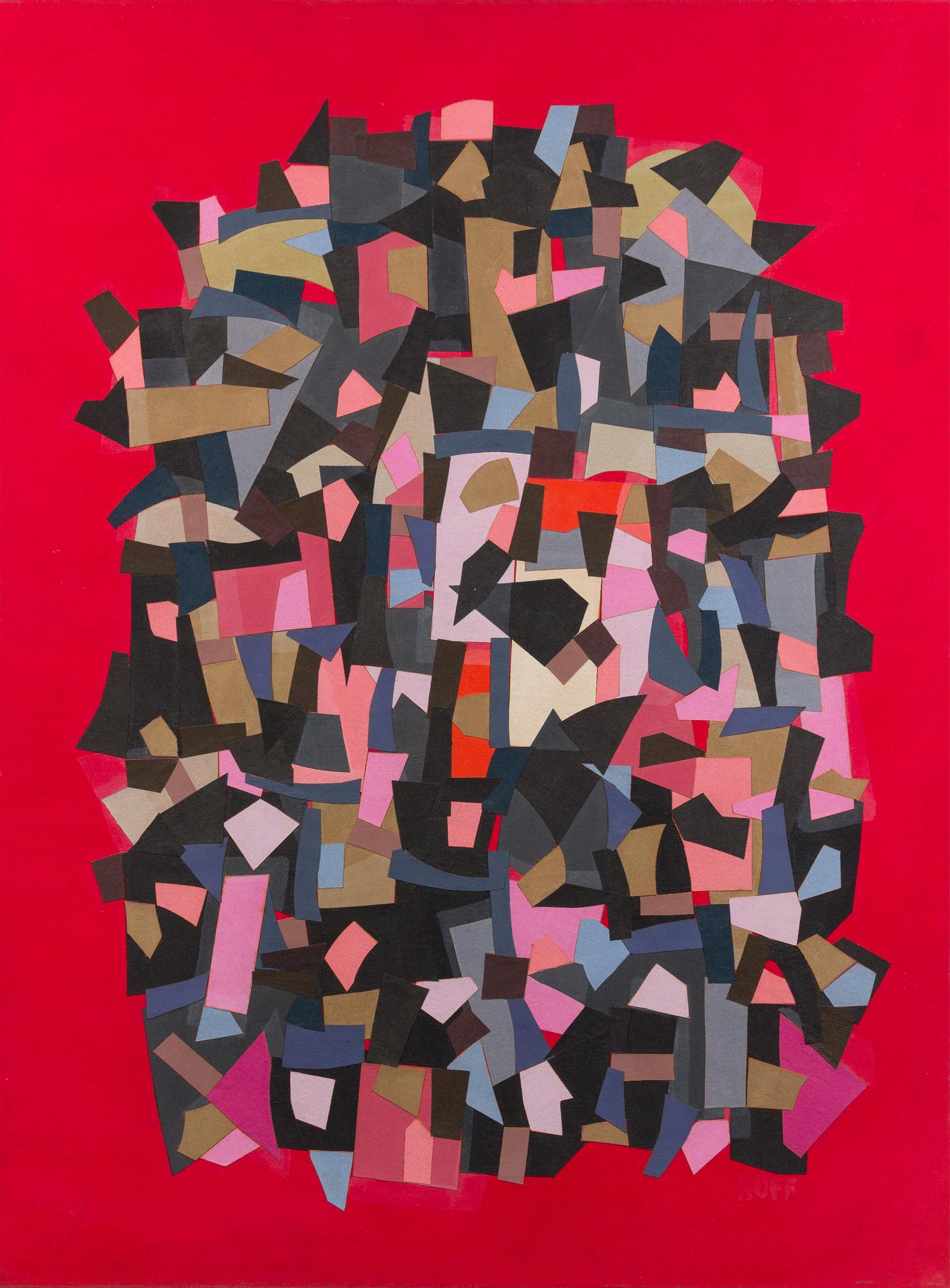 Margo Hoff, (American, 1920-2008), Opera Crowd, 1982