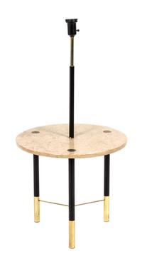 A Travertine Floor Lamp, Harvey Probber Height 51 1/2 inches.