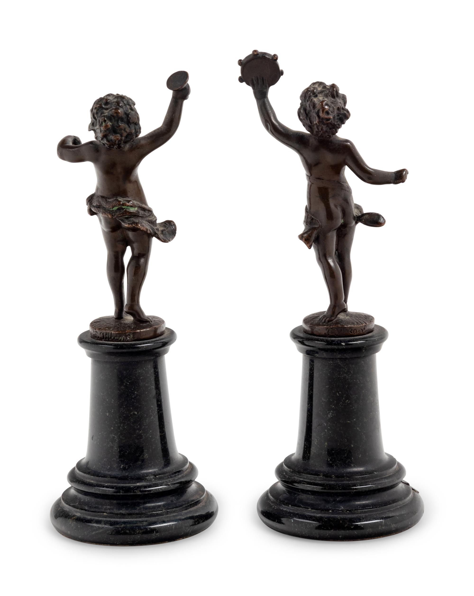 A Pair of Grand Tour Bronze Bacchic Figures