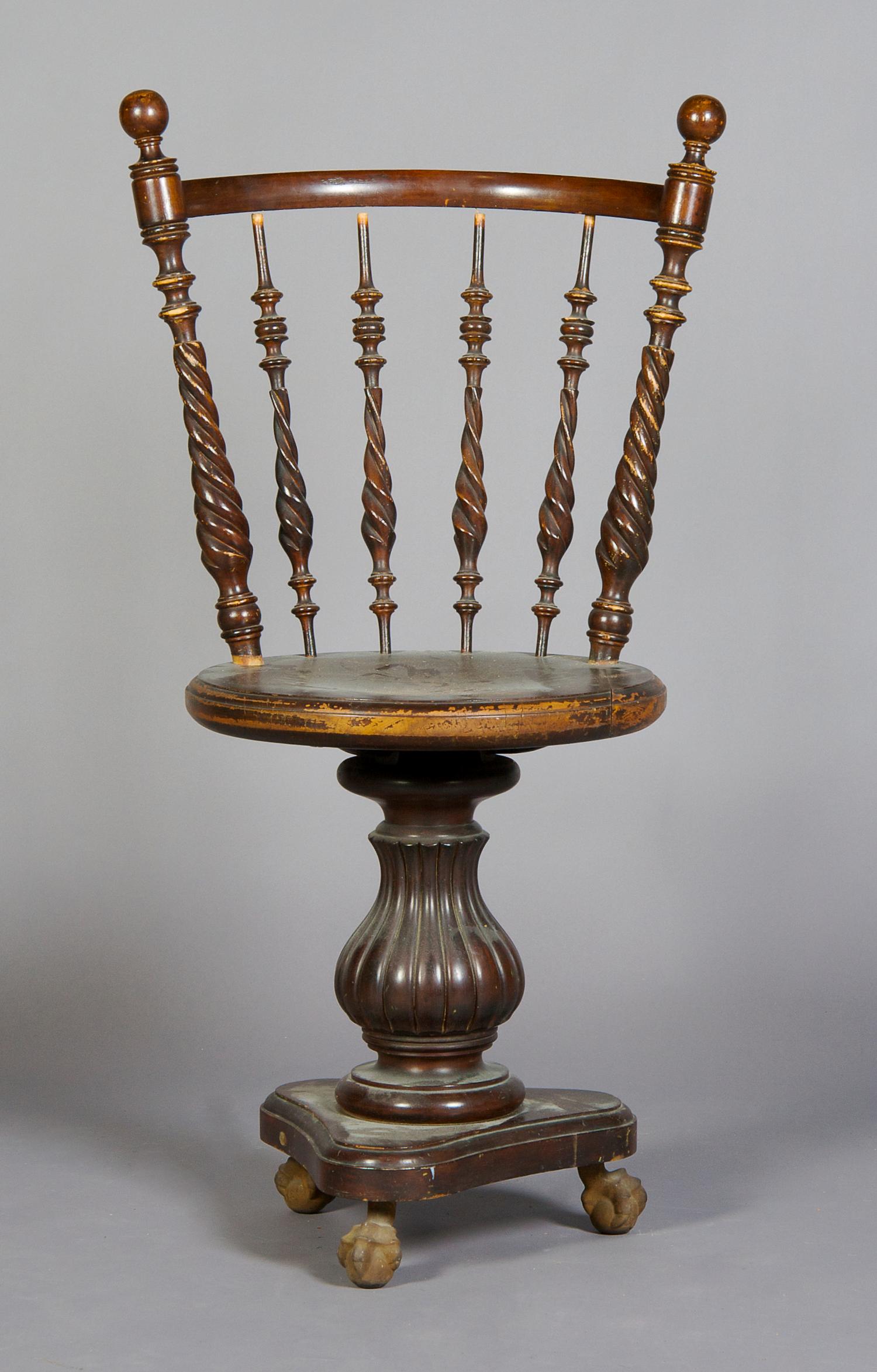 A Victorian Barrel Back Side Chair, Height 37 1/2 inches.
